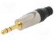 Zástrčka  Jack 6,35mm  vidlice  mono  přímý  na kabel  pájení
