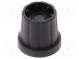 Knoflík  s límcem  plast  Pr.hříd  6mm  Ø16,5x19,2mm  černá