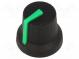 Knoflík  s ukazatelem  pryž,plast  Pr.hříd  6mm  Ø16,8x14,5mm