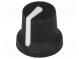 Knoflík  s ukazatelem  pryž,plast  Pr.hříd  6mm  Ø16,8x14,5mm