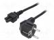 Kabel  CEE 7/7 (E/F) úhlová vidlice,IEC C5 zásuvka  PVC  1,8m