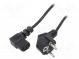 Kabel  CEE 7/7 (E/F) úhlová vidlice,IEC C13 zásuvka 90°  PVC