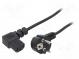 Kabel  CEE 7/7 (E/F) úhlová vidlice,IEC C13 zásuvka 90°  PVC
