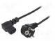 Kabel  CEE 7/7 (E/F) úhlová vidlice,IEC C13 zásuvka 90°  PVC