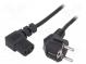Kabel  CEE 7/7 (E/F) úhlová vidlice,IEC C13 zásuvka 90°  PVC
