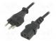 Kabel  IEC C13 zásuvka,vidlice SEV-1011 (J)  PVC  1,8m  černá