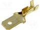 Faston  plochý  6,3mm  1÷2,5mm2  zlacený  vidlice