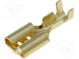 Faston  plochý  6,3mm  1÷2,5mm2  zlacený  zásuvka
