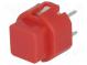 Switch  keypad  Pos  2  SPST-NO  0.01A/35VDC  red  THT  1.3N  square