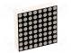 Zobrazovač  LED  matice  8x8  červená  30-60mcd  katoda  32x32mm