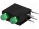 LED  zakrytovaný  zelená  3mm  Poč.diod 2  20mA  40°  2,2÷2,5V