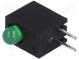LED  zakrytovaný  zelená  3mm  Poč.diod 1  20mA  40°  2,2÷2,5V