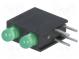 LED  zakrytovaný  zelená  3mm  Poč.diod 2  20mA  60°  2,2÷2,5V