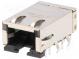 Zásuvka  RJ45  PIN  8  stíněný,s diodou LED  Uspořádání výv  8p8c