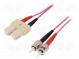 Světlovodný patch cord  OM4  SC/UPC,ST/UPC  2m  LSZH  fialová