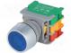 Přepínač  tlačítkový  Stab.pol  1  NC + NO  3A/230VAC  22mm  modrá