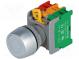Přepínač  tlačítkový  Stab.pol  1  NC + NO  3A/230VAC  22mm  bílá