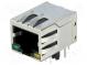 Zásuvka  RJ45  PIN  8  stíněný,s diodou LED  Uspořádání výv  8p8c