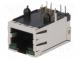 Zásuvka  RJ45  PIN  8  stíněný,s diodou LED  Uspořádání výv  8p8c