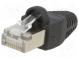 Zástrčka  RJ45  PIN  8  Kat  5e  stíněný,s krytkou  zlacený  přímý
