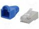 Zástrčka  RJ45  PIN  8  Kat  5e  stíněný,s krytkou  zlacený  přímý
