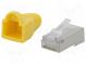 Zástrčka  RJ45  PIN  8  Kat  5e  stíněný,s krytkou  zlacený  přímý