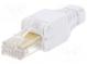 Zástrčka  RJ45  PIN  8  Kat  5e  s vývodkou  Uspořádání výv  8p8c