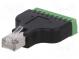 Zástrčka  RJ45  PIN  8  stíněný  Uspořádání výv  8p8c  Barva  černá