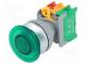 Přepínač  tlačítkový  1-polohové  NC + NO  30mm  zelená  IP65