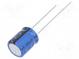 Kondenzátor  elektrolytický  THT  220uF  35VDC  Ø10x12mm  ±20%