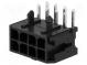 Zásuvka  kabel-pl.spoj  vidlice  3mm  PIN  8  THT  5A  Obvod  2x4