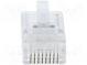 Zástrčka  RJ45  PIN  8  Uspořádání výv  8p8c  IDC,krimpovací