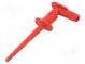 Měřicí hrot s háčkem  klešťový  1A  červená  300V  2mm