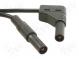 Měřicí šňůra  16A  banánek 4 mm,úhlový banánek 4 mm  s krytkou