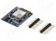 Modul WiFi  kolíkové  V sestavě  prototypová deska  Rozhraní  SPI