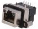 Zásuvka  RJ45  UL94V-0  IP67  THT  do panelu  úhlové 90°  UNC4-40