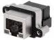 Zásuvka  RJ45  s diodou LED  UL94V-0  IP67  THT  do panelu  UNC4-40