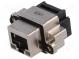 Zásuvka  RJ45  s diodou LED  UL94V-0  IP68  THT  do panelu