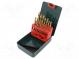 Drill set  for metal  high speed steel TIN coated HSS-R  19pcs.