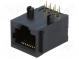 Zásuvka  RJ45  PIN  8  Uspořádání výv  8p8c  THT  úhlové 90°