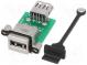 Zásuvka  adaptér  USB A zásuvka-zepředu,USB A zásuvka-zezadu