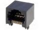 Zásuvka  RJ45  PIN  8  Kat  3  nízkoprofilové  zlacený  THT