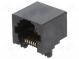 Zásuvka  RJ12  PIN  6  Kat  3  nízkoprofilové  zlacený  THT  na PCB