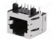 Zásuvka  RJ45  PIN  8  Kat  3  stíněný,nízkoprofilové  zlacený  THT