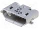 Zásuvka  USB B micro  na PCB  SMT  PIN  5  vodorovné  zlacený
