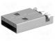Zástrčka  USB A  vidlice  na PCB  SMT  PIN  4  vodorovné  V  USB 2.0