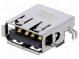 Zásuvka  USB A  na PCB  THT  PIN  4  úhlové 90°  middle board mount