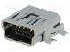 Zásuvka  USB B mini  na PCB  SMT  PIN  5  vodorovné  zlacený  0,8mm