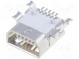 Zásuvka  USB AB mini  na PCB  SMT  PIN  5  vodorovné  zlacený  0,8mm
