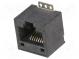 Zásuvka  RJ45  PIN  8  zlacený  Uspořádání výv  8p8c  SMT  svislý